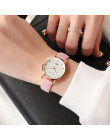 Nowy 2018 kobiet zegarki moda na co dzień kobiet prosty styl kwarcowy skórzany pasek na rękę Ulzzang kobiet zegarek