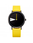 Sinobi kobiety oglądać kreatywny zegarek Lady zegar obrócić żółty zegarki ze skórzanym paskiem zegar Montres Femme Reloj Mujer