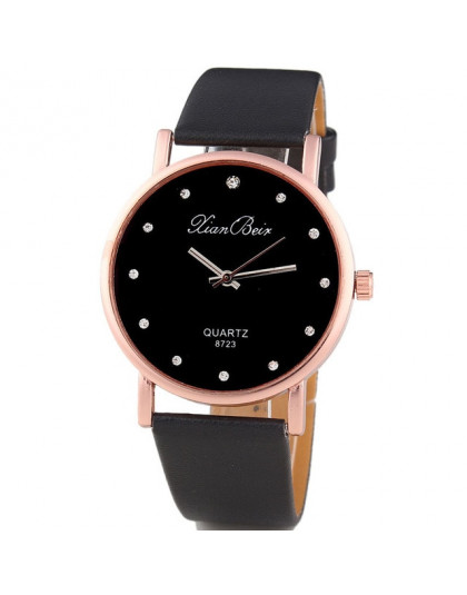 Damskie zegarki zegarki damskie 2018 godność moda damska Leatheroid kompania okrągły Dial Quartz zegarki na rękę