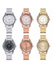Vansvar róży złocisty zegarek marki luksusowe kobiety ubierają Rhinestone kwarcowy zegarek na co dzień kobiety ze stali nierdzew