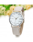Zegarek dla pań moda matematyka funkcja wzór stopu skórzany pasek Analog Quartz Vogue zegarki na rękę zegarki dla kobiet Reloj M