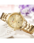 CURREN złoty zegarek kobiet zegarki damskie 9007 stali nierdzewnej kobiet bransoletki z zegarkiem kobieta zegar Relogio Feminino