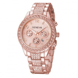 Kobiety zegarki ze stali nierdzewnej znakomity zegarek kobiety Rhinestone luksusowe zegarek kwarcowy na co dzień Relojes Mujer 2