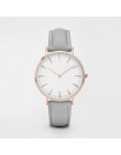 Nowe mody proste skórzane damskie zegarki damskie moda na co dzień sukienka zegarek kwarcowy kobieta zegar na prezent Montre Fem