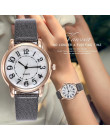 Drop Shipping kobiety proste Dial zegarki na rękę na co dzień mody luksusowy skórzany pasek zegarki zegar kwarcowy na rękę Relog