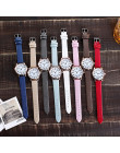 Drop Shipping kobiety proste Dial zegarki na rękę na co dzień mody luksusowy skórzany pasek zegarki zegar kwarcowy na rękę Relog