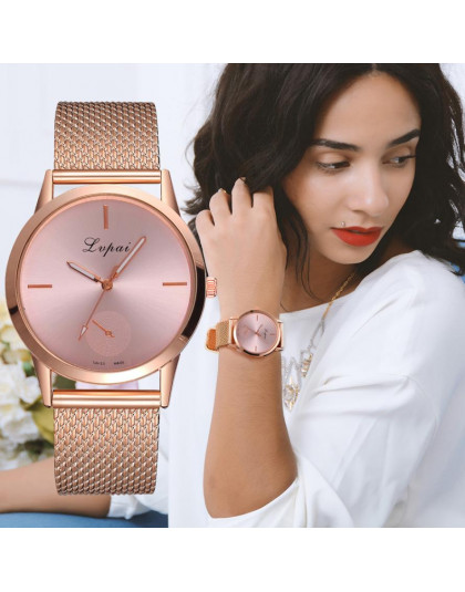 Moda pasa stopu siatki zegarek Unisex kobiety jest zegarki minimalistyczny styl zegarek kwarcowy zegarek relogio feminino dla ko