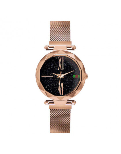 Luksusowe kobiety zegarki 2018 panie róży złocisty zegarek Starry Sky magnetyczny wodoodporny zegarek relogio feminino kobiet re