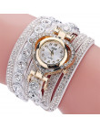  5001CCQ kobiety w stylu Vintage bransoletka Rhinestone Crystal Dial Dial analogowy zegarek kwarcowy  reloj mujer nowy nabytek 