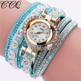  5001CCQ kobiety w stylu Vintage bransoletka Rhinestone Crystal Dial Dial analogowy zegarek kwarcowy  reloj mujer nowy nabytek 