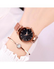 Luksusowe fioletowy Vibrato zegarek dla pań gwiaździste niebo magnetyczne zegarek wodoodporny zegarek kobiet prezent relogio fem
