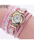  5001CCQ kobiety w stylu Vintage bransoletka Rhinestone Crystal Dial Dial analogowy zegarek kwarcowy  reloj mujer nowy nabytek 