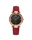 Genewa elegancki temperament kobiet skórzany pasek genewa kwarcowy analogowy diamentowy zegarek zegarki Reloj de dama Y5