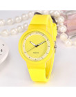 2018 kobieta moda na co dzień pasek silikonowy analogowy okrągły zegarek kwarcowy kobiety zegarki l0711