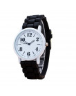 Na co dzień zegarek genewa Unisex kwarcowy zegarek 7 kolorów mężczyźni kobiety analogowe zegarki na rękę zegarki sportowe siliko