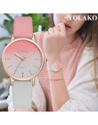 Zegarki luksusowe kobiety znane marki 2019 YOLAKO damski zegarek kwarcowy na co dzień nowy pasek na rękę zegarek analogowy zegar