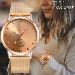 Relogio Feminino 2018 Vansvar damska Casual zegarek kwarcowy z tworzywa sztucznego skórzany Starry Sky zegarek na rękę Luxe Femm