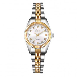 Klasyczny zegarek wodoodporny na bransolecie złoty srebrny kwarcowy analogowy damski męski unisex
