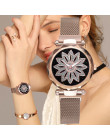 Luksusowy zegarek damski na ozdobnej bransoletce złoty modny kwarcowy  czerwony biały czarny