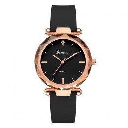 2019 genewa moda luksusowa marka kobiety zegarek silikonowy pasek prosty Pin klamra panie zegar kwarcowy na rękę zegarki relogio