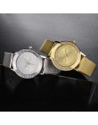 Relogio Feminino Luxo 2019 zegarek dla pań z kryształ proste mody pani siateczkowy pasek zegarek Rhinestone przypadku zegarek Pu