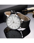 Proste Style biały skóra kobiet mody zegarki zegarek kwarcowy minimalistyczny panie Casual zegarek na rękę kobiet zegar kwarcowy