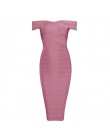 INDRESSME Sexy Off ramię kobiety bandaż sukienka elegancka Slash Neck kolano długość Bodycon Backless sukienka na imprezę Vestid