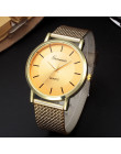 Czerwony biznes zegarek 2018 zegarek na rękę mężczyźni proste Style pas siatki mężczyźni kobiety Unisex zegarki kwarcowe relogio