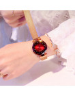 Luksusowe złota róża kobiety zegarki 2019 nowy moda damska sukienka zegar siatka stalowa wodoodporny zegarek relogio feminino ko