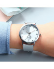 2019 nowy zegarek kobiety Casual zegarek kwarcowy z tworzywa sztucznego skórzany pasek gwiaździste niebo analogowy zegarek na rę