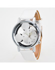 Luxo 2018 zegarek dla pań kryształy zegary kobiety luksusowe z skórzany Mickey Mouse Kad Saatleri nowy gorący Relogio Feminino p