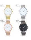 Złoto srebro siatki zegarki ze stali nierdzewnej kobiety Top marka luksusowe zegar panie zegarek na rękę Relogio Feminino 7