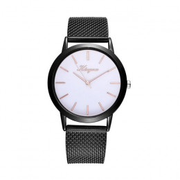 Siatki ze stali nierdzewnej zegarki kobiety Top marka luksusowe zegar Super Slim Sliver Ladies zegarek na rękę pani Relogio Femi