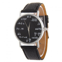 TIke Toker matematyka formuła oglądaj kobiety moda dziewczyny funkcja skórzany pasek Analog Quartz zegarki na rękę Ladies zegark