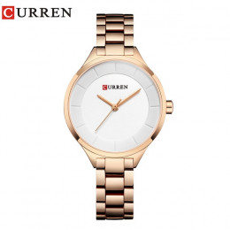 CURREN różowe złoto zegarek kobiet zegarki damskie ze stali nierdzewnej zegarek damski kobiet 2018 luksusowe złoty kolor moda Re