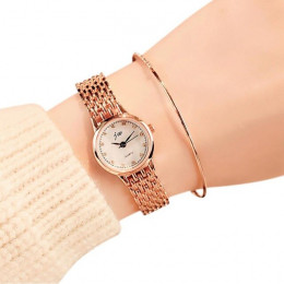 Nowe mody kobiet zegarki kwarcowe analogowy Wrist mały Dial ze stali nierdzewnej delikatny zegarek zegarki luksusowe relogio fem