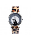 2018 nowy moda piękny kot wzór Casual skórzany pasek zegarki damskie zegarki na rękę zegarek kwarcowy zegar Relogio Feminino Dro