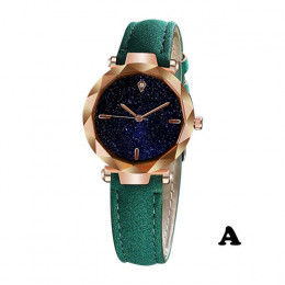 Popularne Starry Sky kobiet zegarki luksusowe Rhinestone marka zegarek skórzany pasek sukienka zegarek kwarcowy kobieta zegar pr