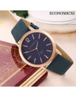 Zegarek dla pań damski skórzany pasek zegarki Casual zegarek kwarcowy analogowy okrągły Dial zegarek na rękę prezenty Relojes Pa