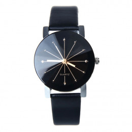 1PC moda zegarki dla kobiet zegar kwarcowy zegar skórzany zegarek na rękę okrągły Case 0822