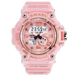 SMAEL moda kobiety Sport zegarki wodoodporne panie uczeń wielofunkcyjne zegarek LED cyfrowy kwarcowy biały zegarek dziewczyna ze