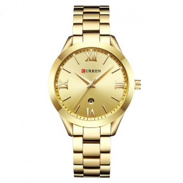 CURREN moda luksusowe Casual zegarek dla pań kalendarz analogowy zegar kwarcowy kobiet 3Bar wodoodporna stop popularny zegarek p