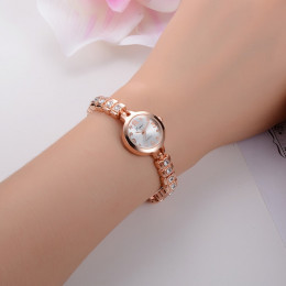 2018 Hot sprzedaż LVPAI zegarka kobiet zegarki luksusowy kryształ diament bransoletka ze stali nierdzewnej kwarcowy na rękę pani