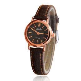 Proste panie elegancki zegarek kobiet cyframi rzymskimi mały zegarki tarczowe biznes styl damska Casual skórzany zegarek kwarcow