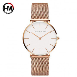 Relogio feminino luksusowej marki zegarka kobiet złota róża zegarki kwarcowe stali nierdzewnej siatki zegarki na rękę Ladies 36m