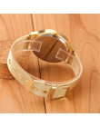 Genewa kobiet zegarki luksusowe Reloj Mujer panie na co dzień siatka pełne sukienka ze stali nierdzewnej kwarcowy zegarek na ręk
