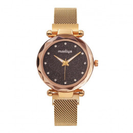 Luksusowe diament magnetyczne kobiet zegarki mody panie oglądać Starry Sky Watch ze stali nierdzewnej kobiet zegarek zegarek dam