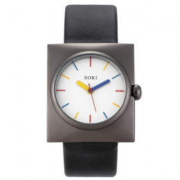 Unikalne kreatywne Dial prostokątna szkatułka skórzany pasek zegarek Unisex zegarek kwarcowy na rękę zegarki mężczyźni kobiety k