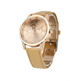 Damskie mężczyźni luksusowe złoty srebrny genewa Roman cyfry Faux skórzany zegarek analogowy zegarek kwarcowy kobiety zegarki ze