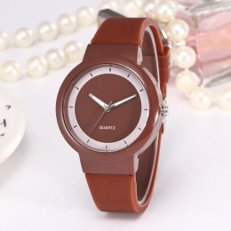 Pasek silikonowy zegarek kobieta nowa moda na co dzień zegarek kwarcowy okrągły panie zegarki prezenty, eleganckie i luksusowe z